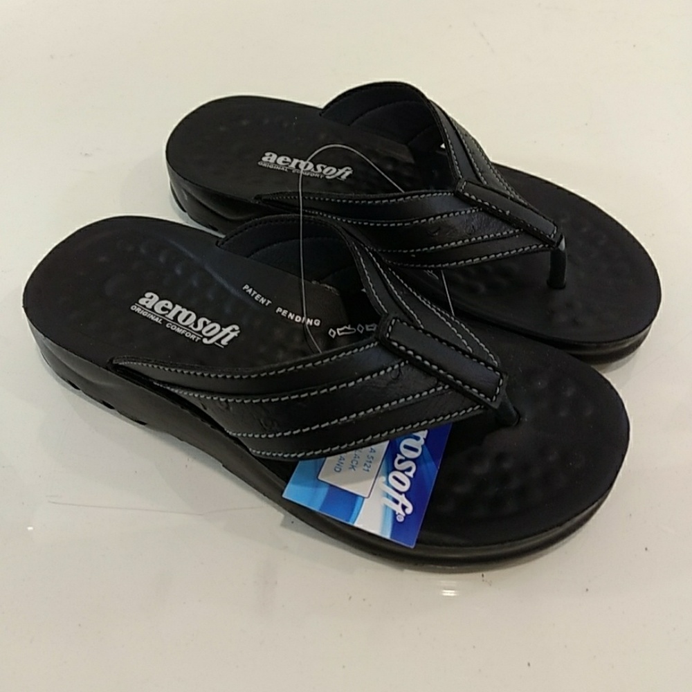 Aerosoft Men's Imperial Lite Black Sandal, New